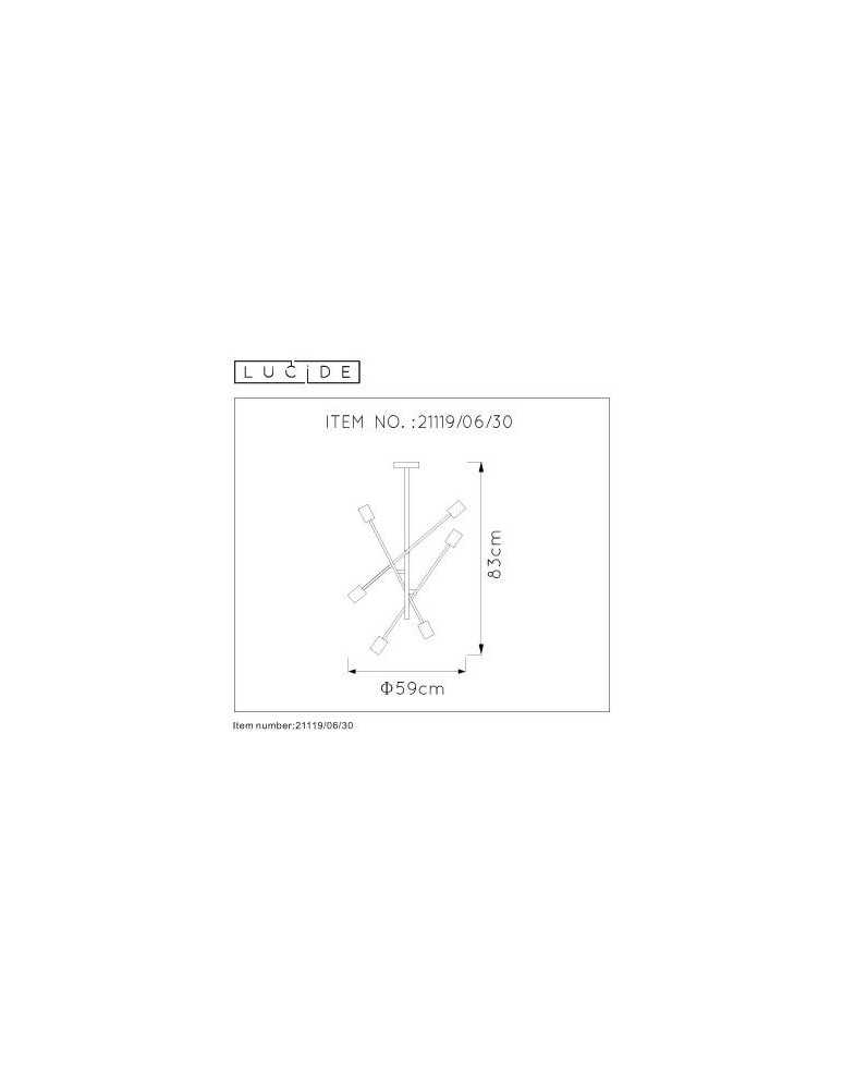 Pendant lamps - Lucide LESTER Ceiling 4xE27 black 21119/06/30 - product kolory-swiatla.pl 8