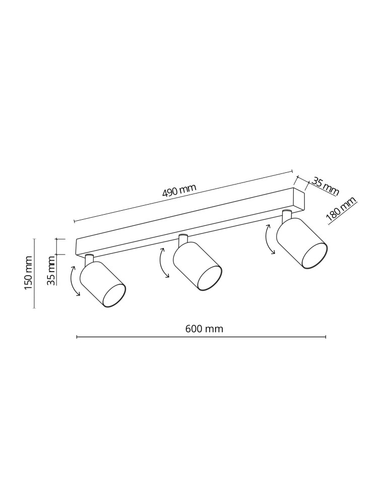 TK Lighting TOP BROWN 3 6181