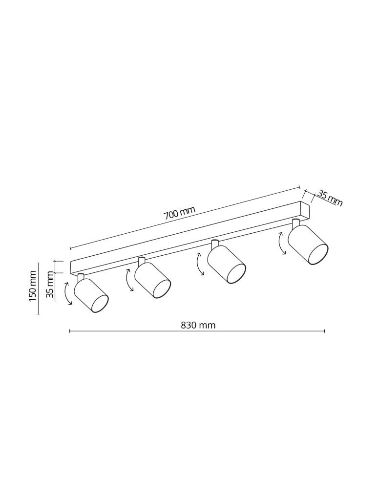 TK Lighting TOP BROWN 4 6182