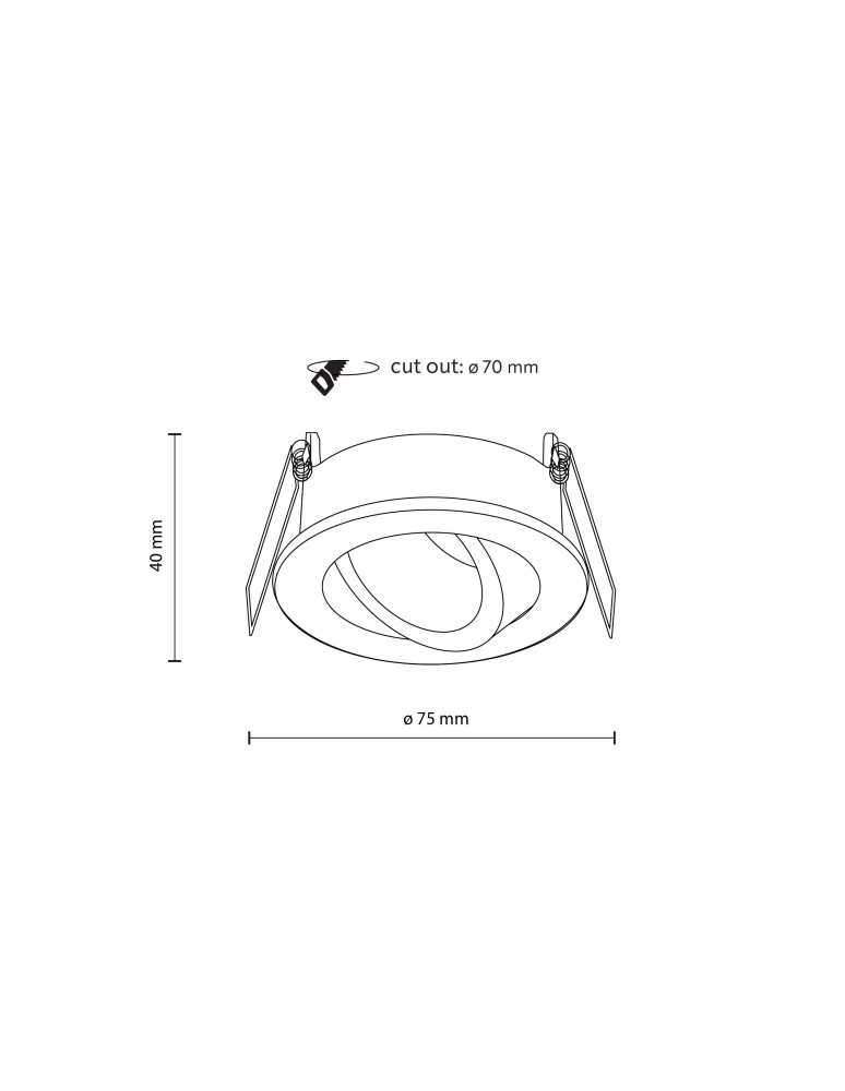 TK Lighting AURA BLACK GU10 10571