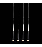 LED pendant lamps - Azzardo BRINA 4 BLACK 4xLED Pendant Black AZ0955 - product 1