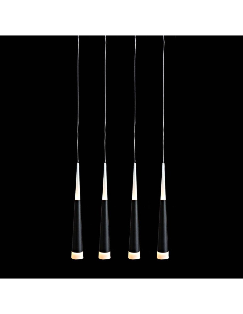 LED pendant lamps - Azzardo BRINA 4 BLACK 4xLED Pendant Black AZ0955 - product kolory-swiatla.pl 1