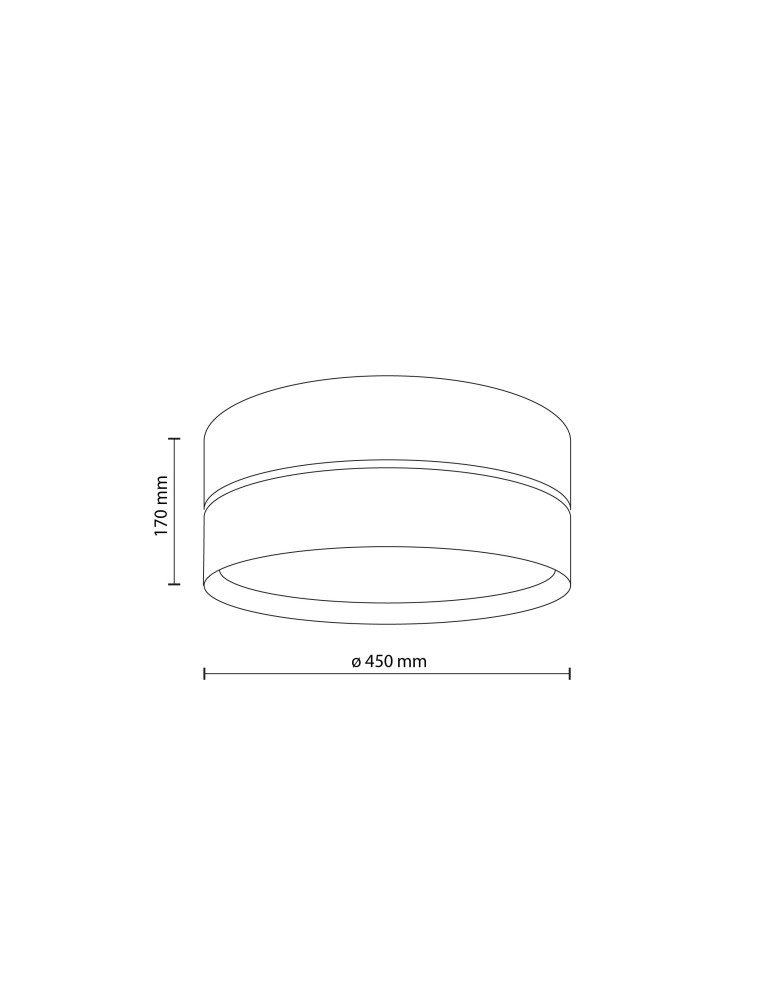 TK Lighting CALMA LAMPA SUFITOWA 450 11598