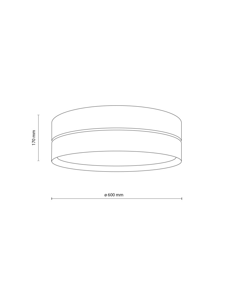 TK Lighting CALMA LAMPA SUFITOWA 600 11599