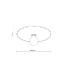 TK Lighting CALMA SABIA RAFIA PLAFON 380 1XE27 11350