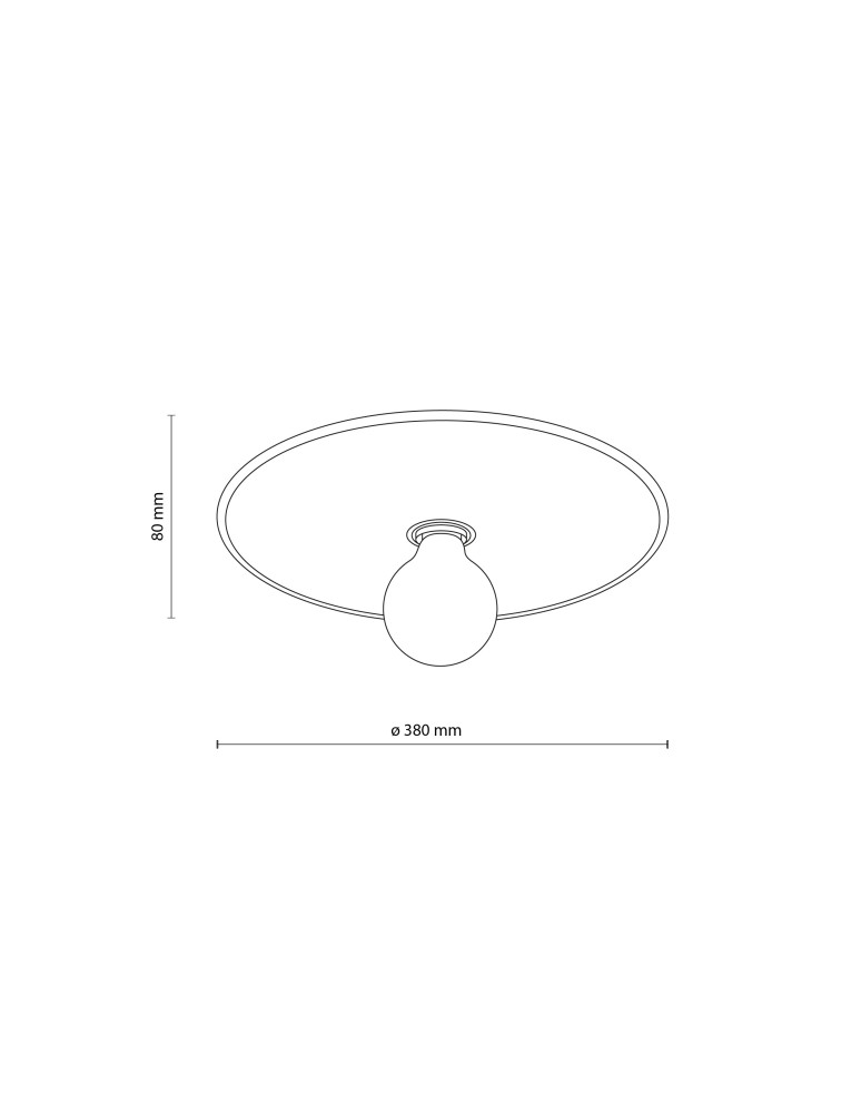 TK Lighting CALMA SABIA RAFIA PLAFON 380 1XE27 11350