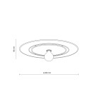 TK Lighting CALMA SABIA RAFIA PLAFON 600 1XE27 11351