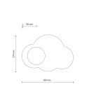 TK Lighting CLOUD NEW SABIA KINKIET 1XG9 11266 TK Lighting CLOUD NEW SABIA KINKIET 1XG9 11266