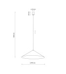 TK Lighting LUME XL NEW BROWN LAMPA WISZĄCA 1XGX53 11272