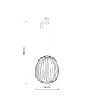 TK Lighting SPHERA L BRICK LAMPA WISZĄCA 1XGX53 11302