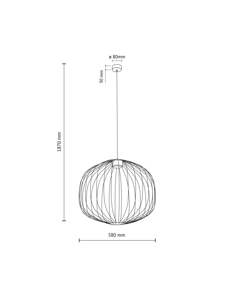 TK Lighting SPHERA M SABIA LAMPA WISZĄCA 1XGX53 11306