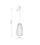 TK Lighting SPHERA S BLACK LAMPA WISZĄCA 1XGX53 11307