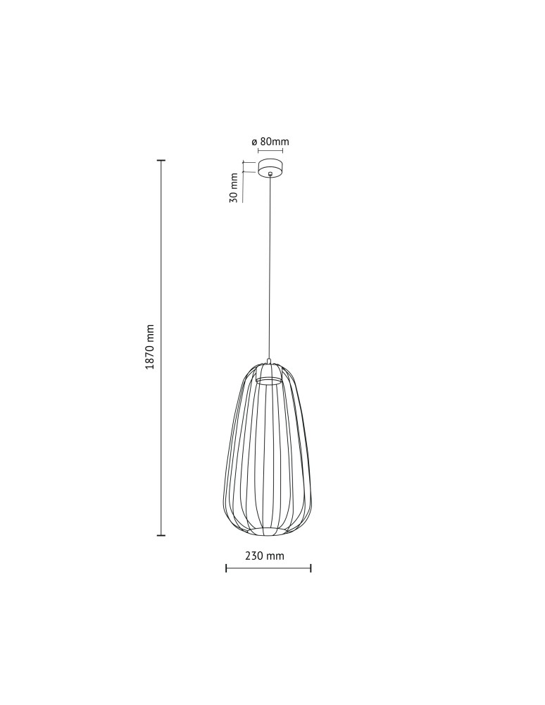 TK Lighting SPHERA S BLACK LAMPA WISZĄCA 1XGX53 11307