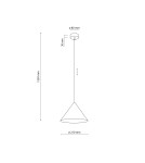 TK Lighting CONO S NEW BROWN LAMPA WISZĄCA 1XE27 11375