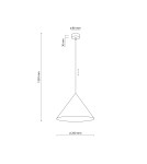 TK Lighting CONO M NEW BROWN LAMPA WISZĄCA 1XE27 11376