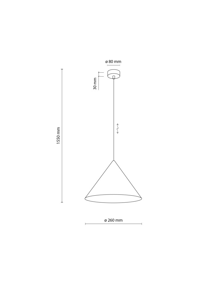 TK Lighting CONO M NEW BROWN LAMPA WISZĄCA 1XE27 11376