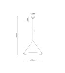 TK Lighting CONO L NEW BROWN LAMPA WISZĄCA 1XE27 11377