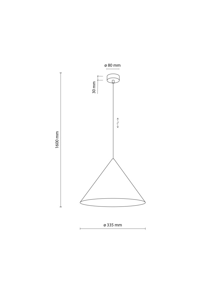 TK Lighting CONO L NEW BROWN LAMPA WISZĄCA 1XE27 11377