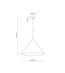 TK Lighting CONO XL NEW BROWN LAMPA WISZĄCA 1XE27 11378