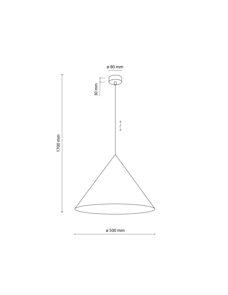 TK Lighting CONO XL NEW BROWN LAMPA WISZĄCA 1XE27 11378