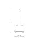 TK Lighting FORMO SABIA LEN LAMPA WISZĄCA 1XE27 11317
