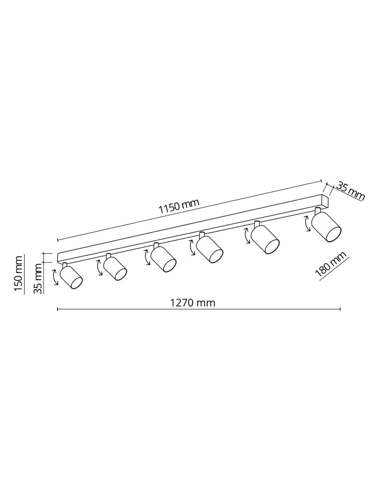 TK Lighting NEX BLACK LAMPA SUFITOWA 6XGU10 11370 TK Lighting NEX BLACK LAMPA SUFITOWA 6XGU10 11370