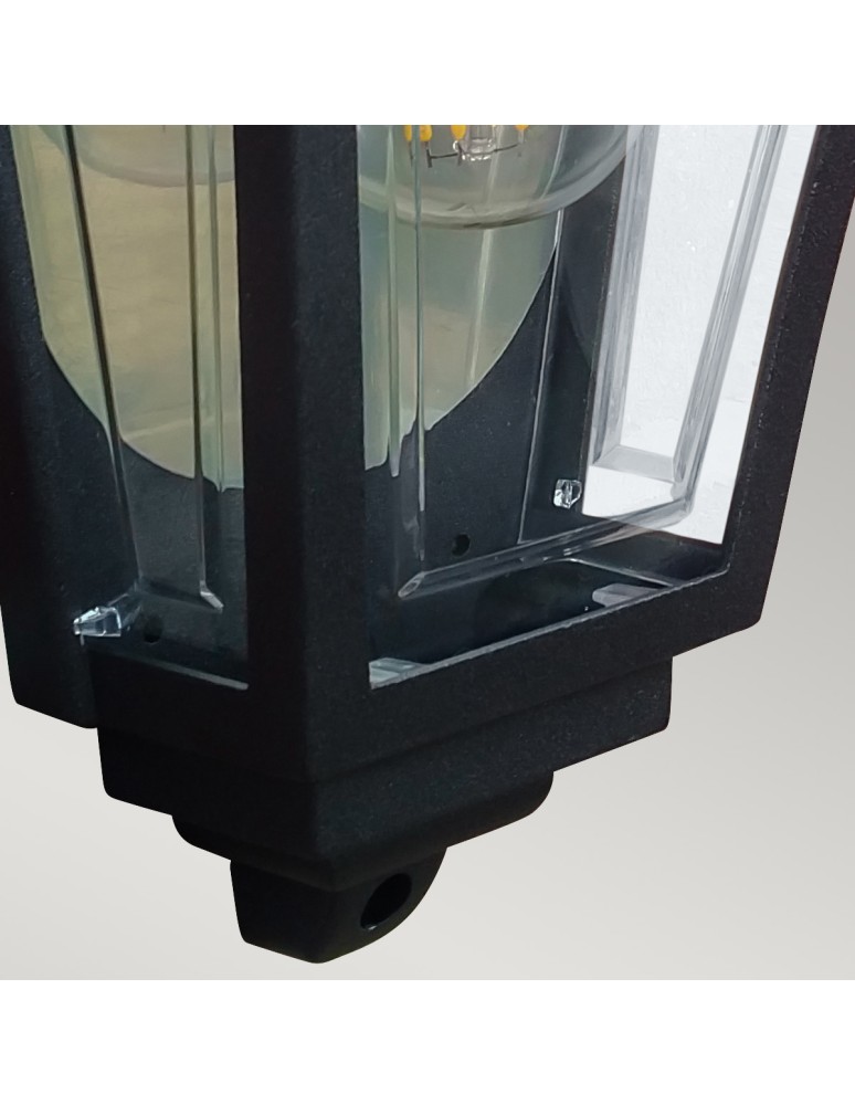 Elstead Latarnia naścienna Deco Lane 1 źródło światła Czarny IP44 Zewnętrzna DECO-LANE7-BLACK