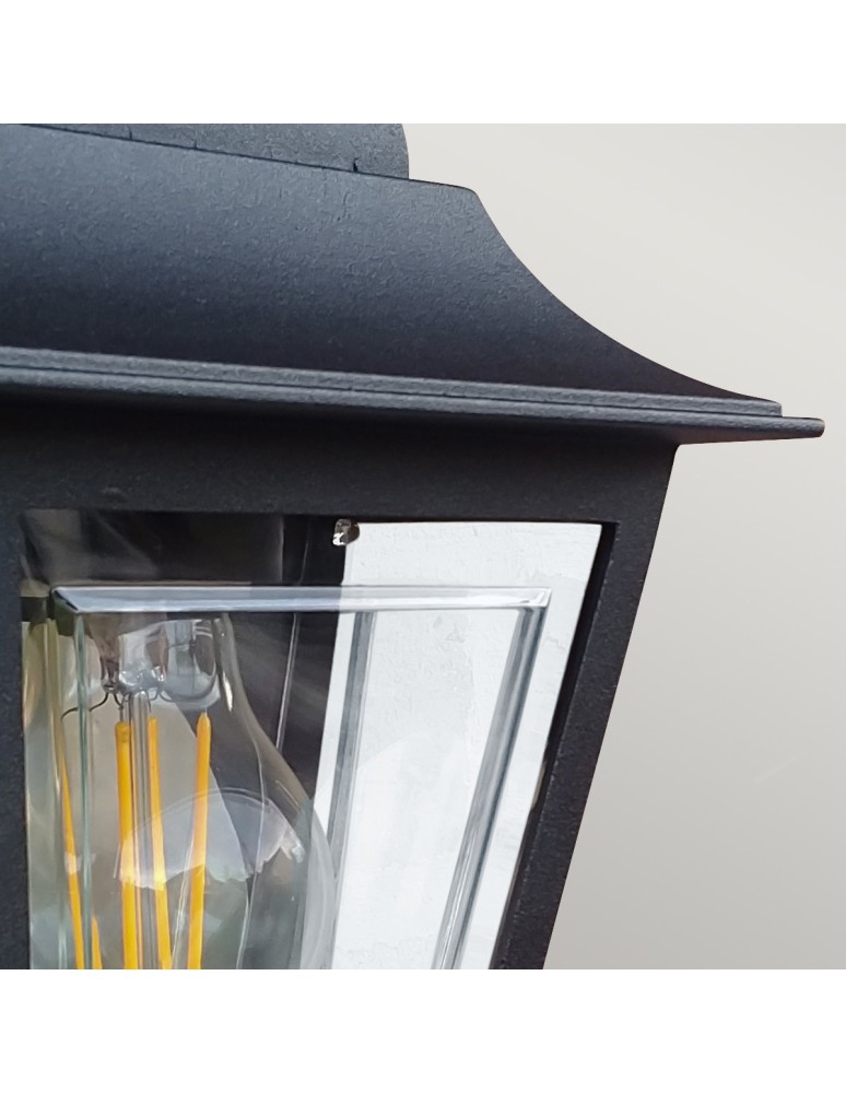 Elstead Latarnia naścienna Deco Lane 1 źródło światła Czarny IP44 Zewnętrzna DECO-LANE7-BLACK
