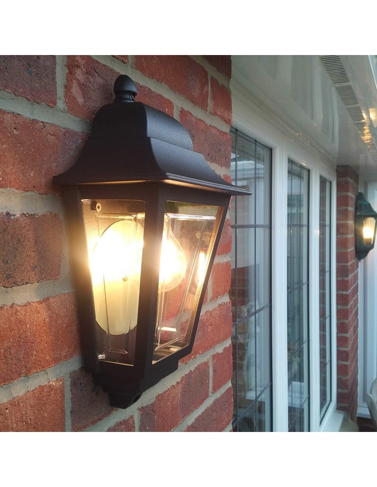 Elstead Latarnia naścienna Deco Lane 1 źródło światła Czarny IP44 Zewnętrzna DECO-LANE7-BLACK