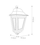 Elstead Latarnia naścienna Deco Lane 1 źródło światła Kremowy IP44 Zewnętrzna DECO-LANE7-CREAM