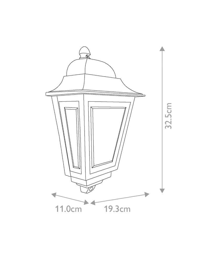 Elstead Latarnia naścienna Deco Lane 1 źródło światła Kremowy IP44 Zewnętrzna DECO-LANE7-CREAM