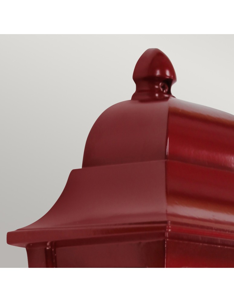 Elstead Latarnia naścienna Deco Lane 1 źródło światła Czerwony IP44 Zewnętrzna DECO-LANE7-RED