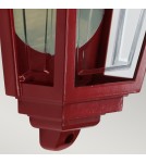 Elstead Latarnia naścienna Deco Lane 1 źródło światła Czerwony IP44 Zewnętrzna DECO-LANE7-RED