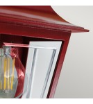 Elstead Latarnia naścienna Deco Lane 1 źródło światła Czerwony IP44 Zewnętrzna DECO-LANE7-RED