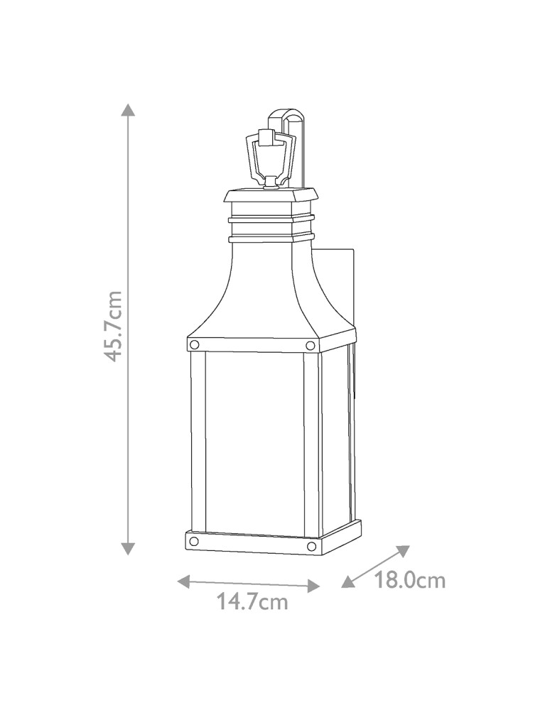Elstead Mała latarnia naścienna Beacon Hill 1 źródło światła Muzealna czerń IP44 Zewnętrzna HK-BEACON-HILL-S-MB