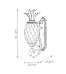 Elstead Średnia latarnia naścienna Plantation 1 źródło światła Patynowany brąz IP44 Zewnętrzna HK-PLANTATION-M-BU