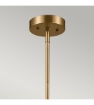 Elstead Lampa wisząca, Półplafon Luella 3 źródła światła Czarny, mosiądz KL-LUELLA-3P-BKB