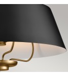 Elstead Lampa wisząca, Półplafon Luella 3 źródła światła Czarny, mosiądz KL-LUELLA-3P-BKB
