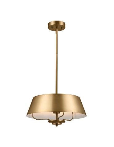 Elstead Lampa wisząca, Półplafon Luella 3 źródła światła Szczotkowany naturalny KL-LUELLA-3P-BNB