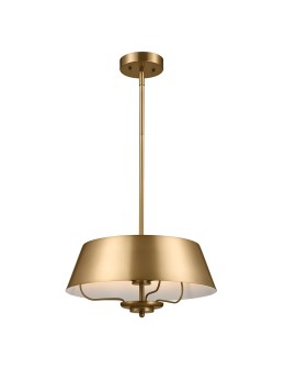 Elstead Lampa wisząca, Półplafon Luella 3 źródła światła Szczotkowany naturalny KL-LUELLA-3P-BNB