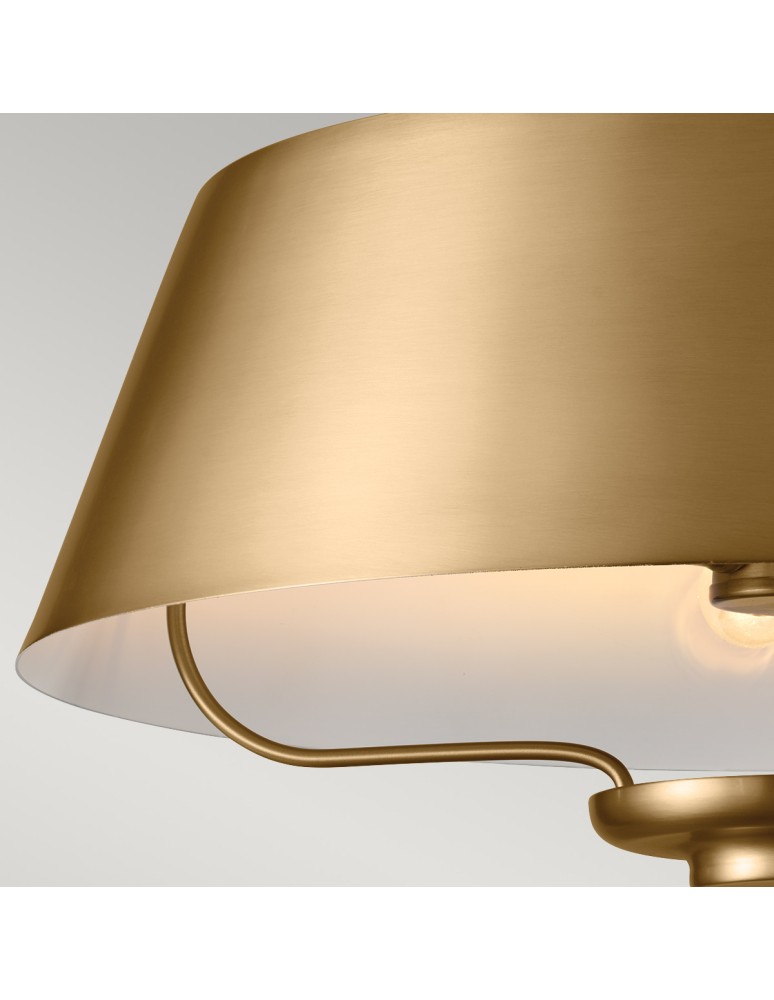 Elstead Lampa wisząca, Półplafon Luella 3 źródła światła Szczotkowany naturalny KL-LUELLA-3P-BNB