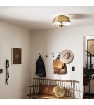 Elstead Lampa wisząca, Półplafon Luella 3 źródła światła Szczotkowany naturalny KL-LUELLA-3P-BNB