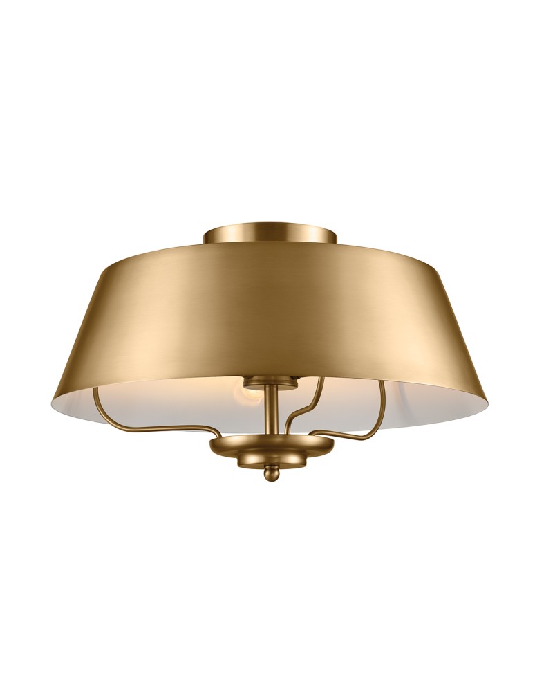 Elstead Lampa wisząca, Półplafon Luella 3 źródła światła Szczotkowany naturalny KL-LUELLA-3P-BNB