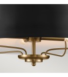 Elstead Lampa wisząca, Półplafon Luella 4 źródła światła Czarny, mosiądz KL-LUELLA-4P-BKB