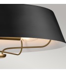 Elstead Lampa wisząca, Półplafon Luella 4 źródła światła Czarny, mosiądz KL-LUELLA-4P-BKB