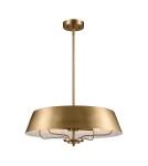 Elstead Lampa wisząca, Półplafon Luella 4 źródła światła Szczotkowany naturalny KL-LUELLA-4P-BNB