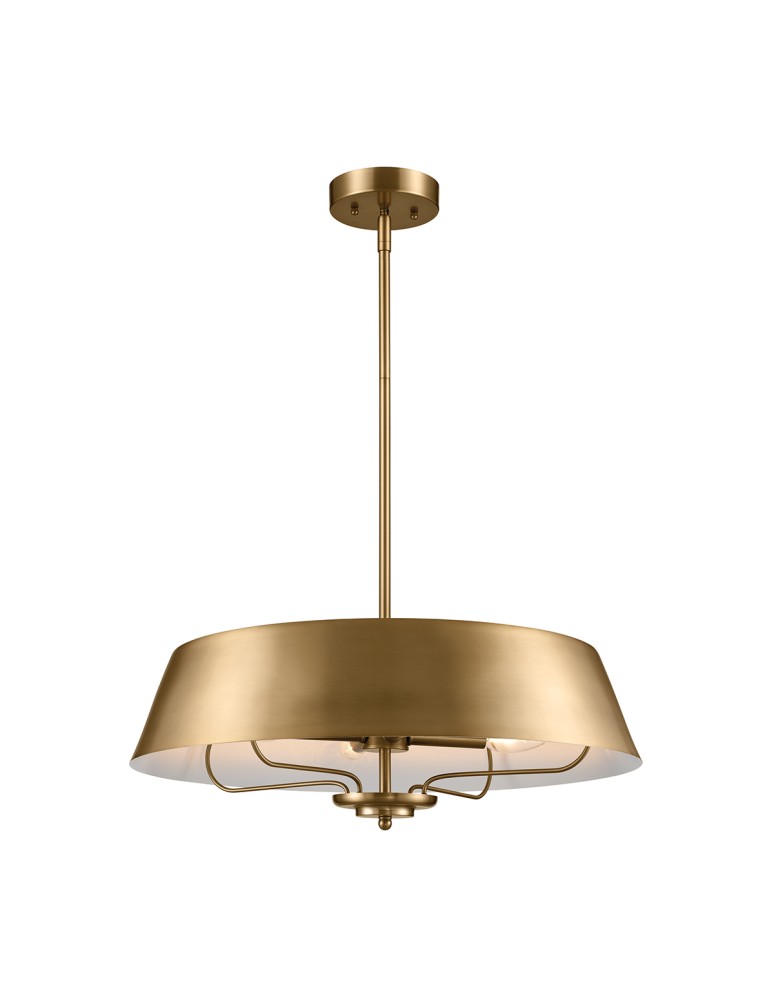 Elstead Lampa wisząca, Półplafon Luella 4 źródła światła Szczotkowany naturalny KL-LUELLA-4P-BNB