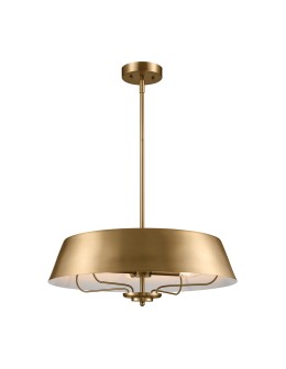 Elstead Lampa wisząca, Półplafon Luella 4 źródła światła Szczotkowany naturalny KL-LUELLA-4P-BNB