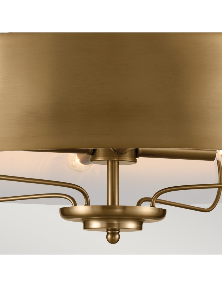 Elstead Lampa wisząca, Półplafon Luella 4 źródła światła Szczotkowany naturalny KL-LUELLA-4P-BNB