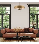 Elstead Lampa wisząca, Półplafon Luella 4 źródła światła Szczotkowany naturalny KL-LUELLA-4P-BNB
